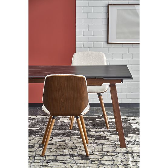 Proširivi stol LOZANO, crni mramor / orah (2p=1ks)