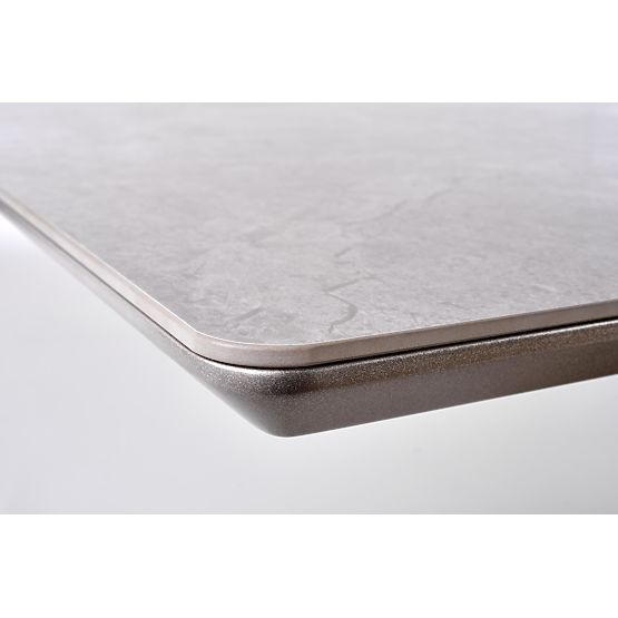 Proširivi stol VALENTINO svijetlosivi/zlatni