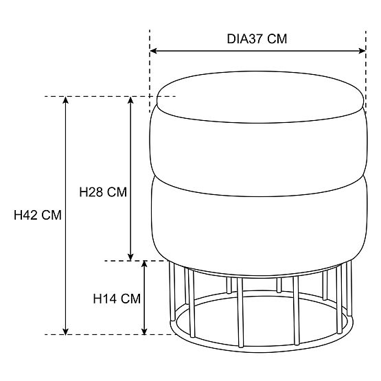 PUF ELZA PUDER RUŽIČASTA
