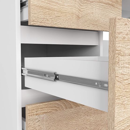 RAČUNALNI STOL A-11 135 cm 6 LADICA PK BIJELA / SONOMA