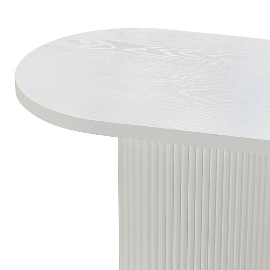 Radni stol/konzola Pauline 140 cm, bijela, letvice