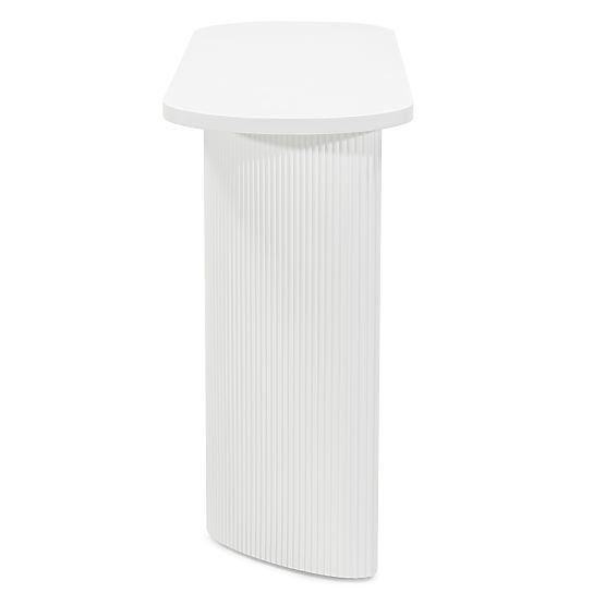 Radni stol/konzola Pauline 140 cm, bijela, letvice