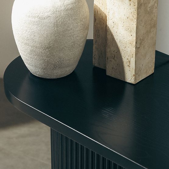 Radni stol/konzola Pauline 140 cm, crna, letvice