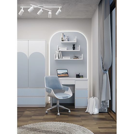 Radni stol Mijas DESNO ARTESO PLAVA