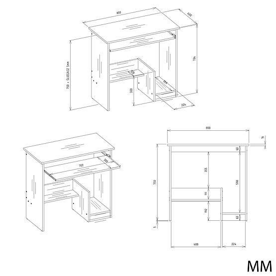 Radni stol ROSA BIJELI