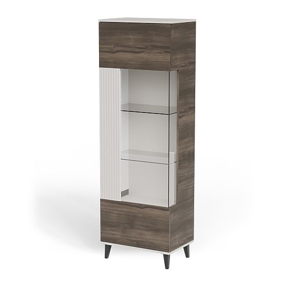 RANDOM 2 V-1 vitrina kašmir / orah / crna