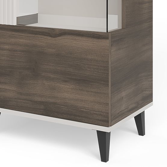 RANDOM 2 V-1 vitrina kašmir / orah / crna