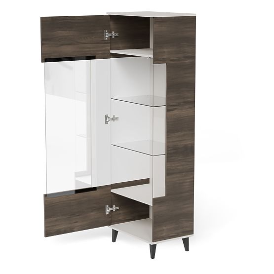 RANDOM 2 V-1 vitrina kašmir / orah / crna