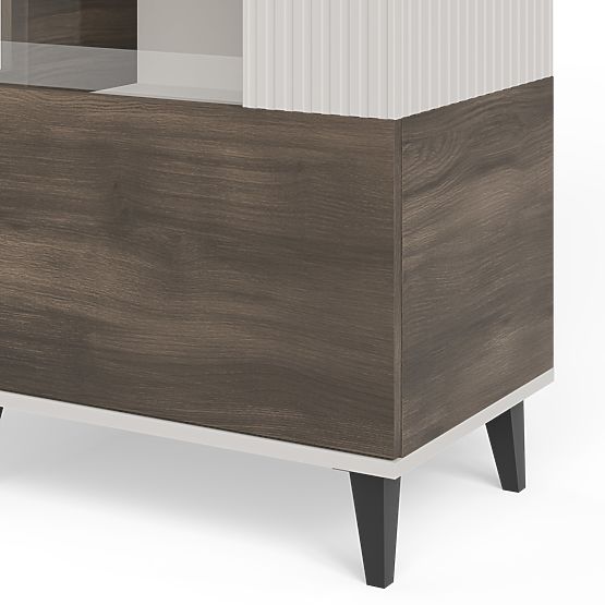 RANDOM 2 V-1 vitrina kašmir / orah / crna