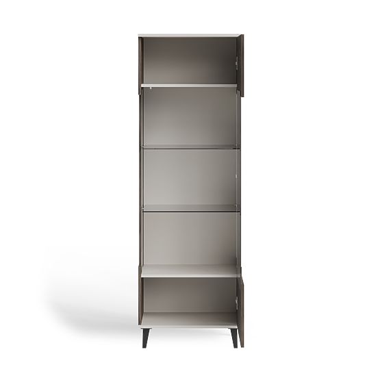 RANDOM 2 V-1 vitrina kašmir / orah / crna