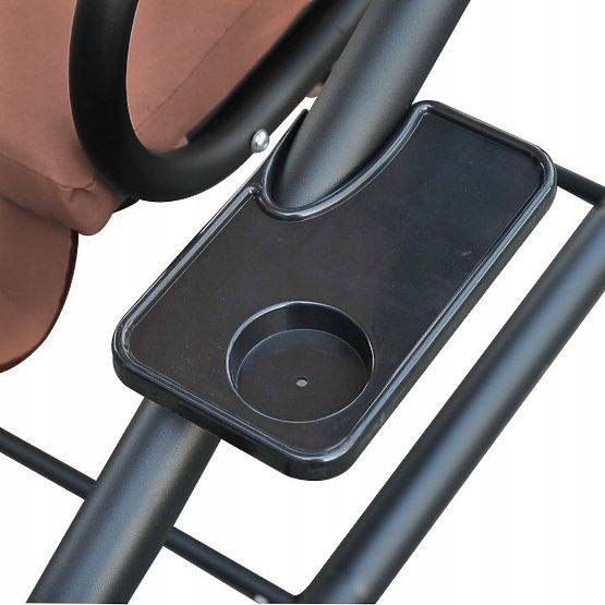 Rasklopiva vrtna ljuljačka 2u1 s jastucima smeđa