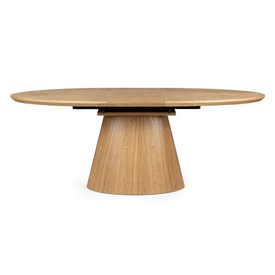Rasklopivi stol Solan 160-200 cm, ovalni, prirodni