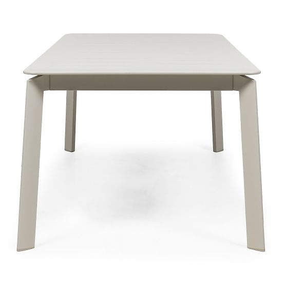 Rasklopivi vrtni stol Canelli 205-286 cm, aluminijski, pravokutni, svijetlo bež