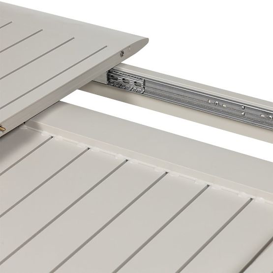 Rasklopivi vrtni stol Canelli 205-286 cm, aluminijski, pravokutni, svijetlo bež