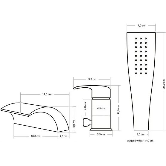 Rea Riven četkasta zlatna slavina za kadu
