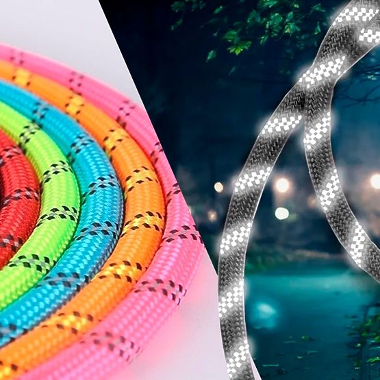 Reflektirajući povodac i ogrlica za psa PJ-036 Ružičasta