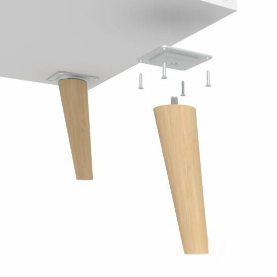 Regal ormar Fondi bijeli, skandinavski