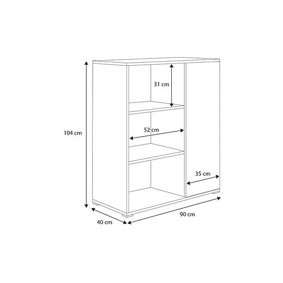 Regal ormarić Fondi bijeli, skandinavski