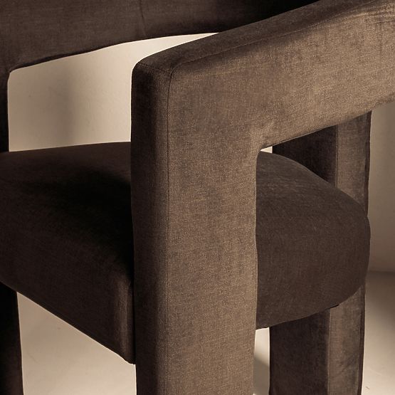 Relaksacijska fotelja Lory čokoladna, velur