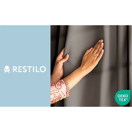 RESTILO BLACKOUT zavjesa bež boje, traka za pričvršćivanje, klasični stil, traka, blackout materijal