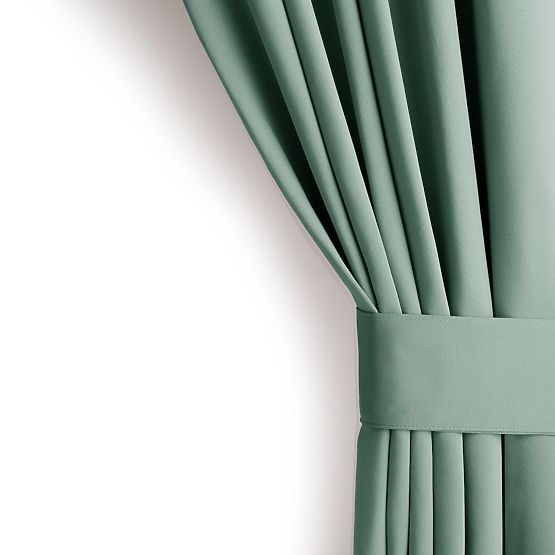 RESTILO BLACKOUT zavjesa boja menta, klasični stil, srebrne ušice, materijal bl