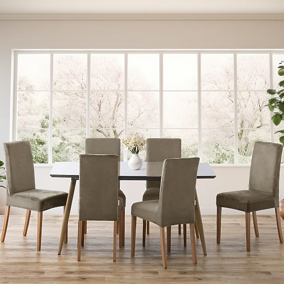 RESTILO navlaka za kauč SENTO boja bež glatki klasični stil