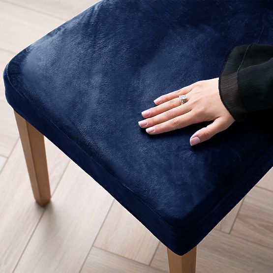 RESTILO navlaka za kauč SENTO boja indigo glatki klasični stil