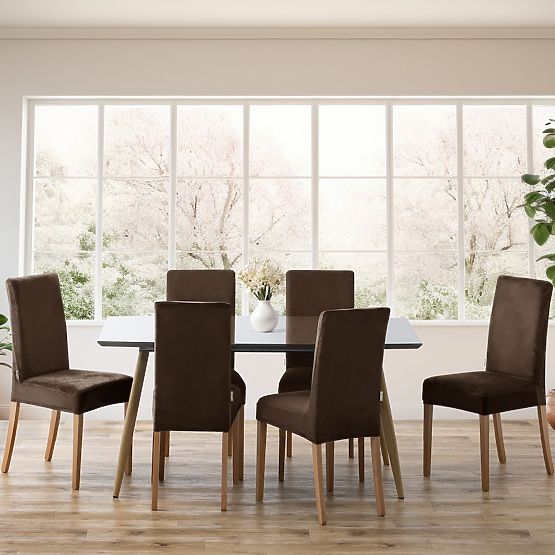 RESTILO navlaka za kauč SENTO boja smeđa glatki klasični stil