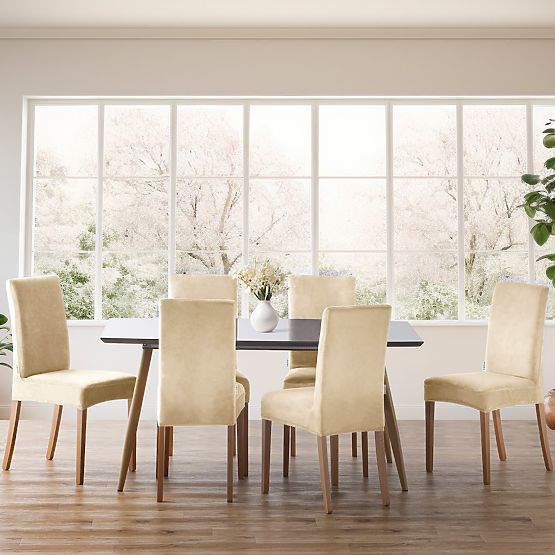 RESTILO navlaka za kauč SENTO boja svijetlo bež glatki klasični stil