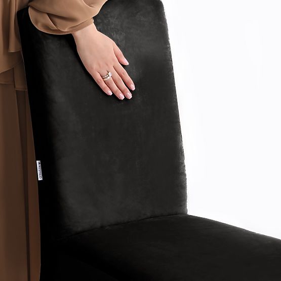 RESTILO navlaka za kauč SENTO crna glatka klasični stil