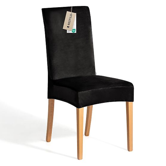 RESTILO navlaka za kauč SENTO crna glatka klasični stil