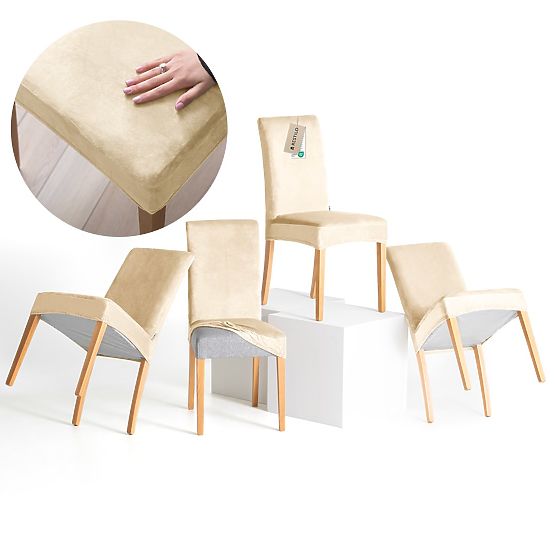 RESTILO navlaka za kauč SENTO svijetlo bež boja glatki klasični stil