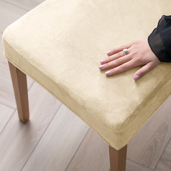 RESTILO navlaka za kauč SENTO svijetlo bež boja glatki klasični stil