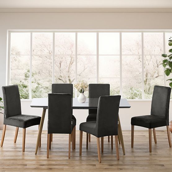 RESTILO presvlaka za kauč SENTO boja čelična glatki klasični stil