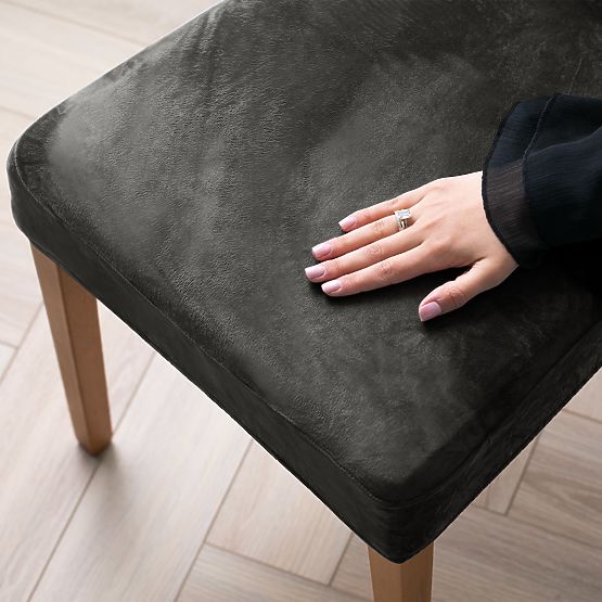 RESTILO presvlaka za kauč SENTO boja čelična glatki klasični stil