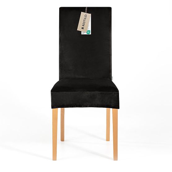 RESTILO presvlaka za kauč SENTO crna boja glatki klasični stil
