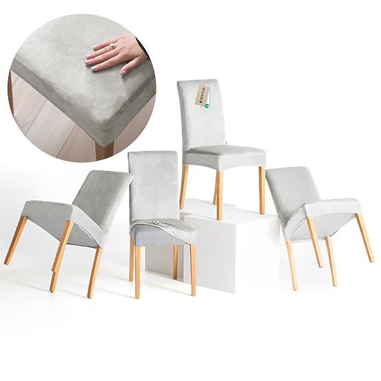 RESTILO presvlaka za kauč SENTO siva glatka klasični stil