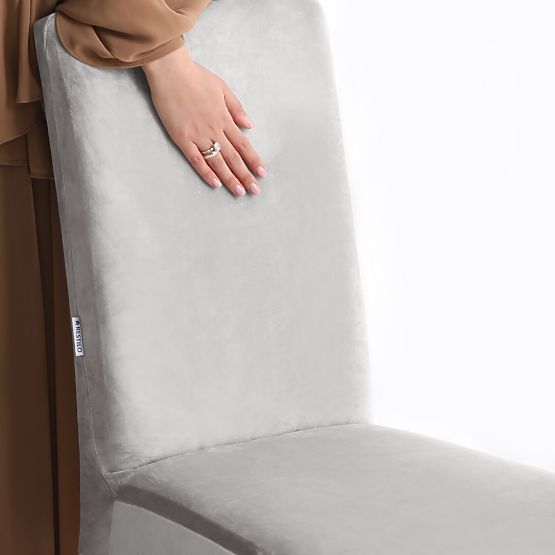 RESTILO presvlaka za kauč SENTO siva glatka klasični stil