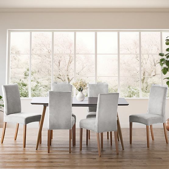 RESTILO presvlaka za kauč SENTO siva glatka klasični stil