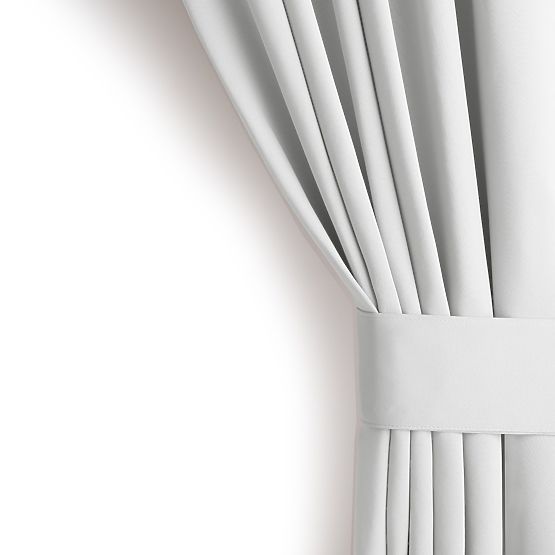 RESTILO zavjesa BLACKOUT bijela boja, klasični stil, srebrni prsteni, materijal blackout