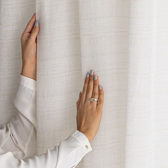 RESTILO zavjesa DRIMAR boja bež moderna stil traka materijal lan, mikrovlakana 140x250