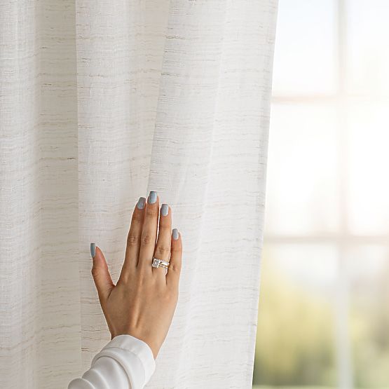 RESTILO zavjesa DRIMAR boja bež moderni stil materijal lan, mikrovlakno 140x250