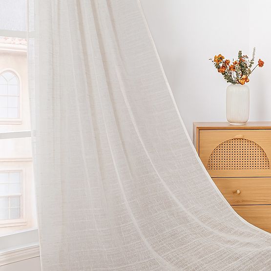 RESTILO zavjesa DRIMAR boja bež moderni stil materijal lan, mikrovlakno 140x250