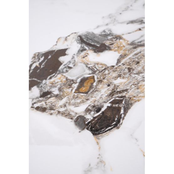 ROSA konferencijski stolić bijeli mramor / sivi mramor / zlatni (2p=1ks)