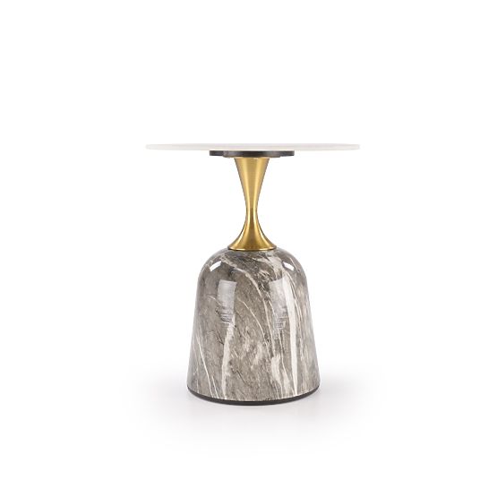 ROSA konferencijski stolić bijeli mramor / sivi mramor / zlatni (2p=1ks)