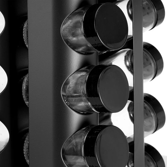 Rotirajući stalak za začine ROMERO 16 staklenki + 72 naljepnice