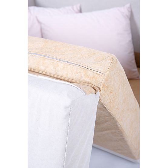 Rasklopivi kauč Jack - svijetlosiva / puder ružičasta