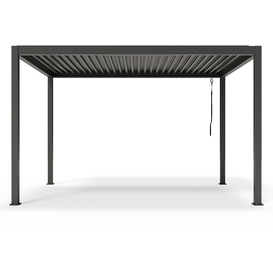 Samostojeća vrtna pergola Antilla od aluminija, 4x3 m, bioklimatska, pokretne lamele, antracit