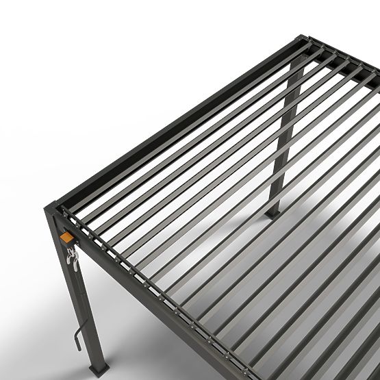 Samostojeća vrtna pergola Antilla od aluminija, 4x3 m, bioklimatska, pokretne lamele, antracit