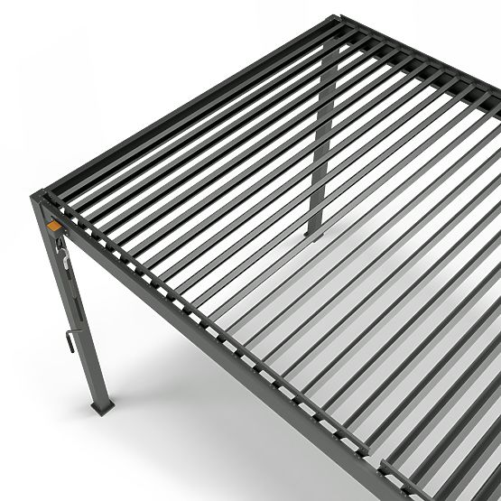 Samostojeća vrtna pergola Antilla od aluminija, 5x3 m, bioklimatska, pokretne lamele, antracit